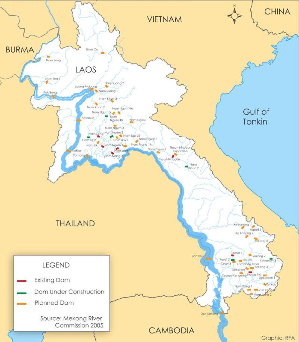 Mapa laos reke