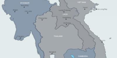Mapa na sjeveru laos