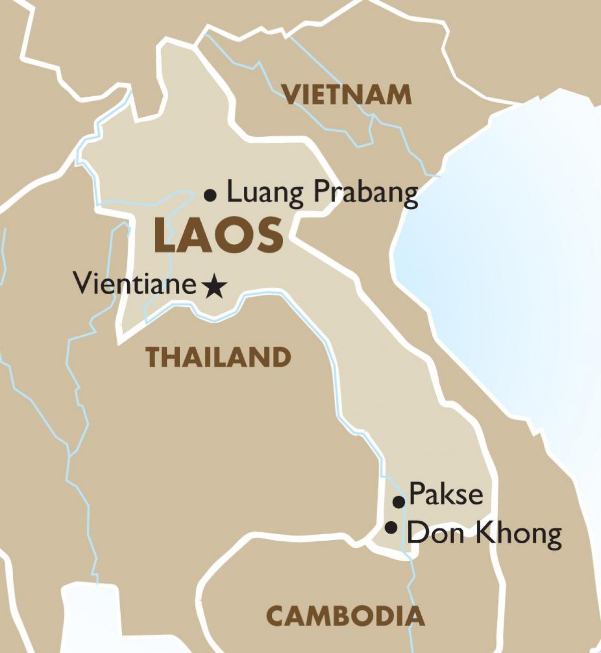 Mapa kapitala laos. 