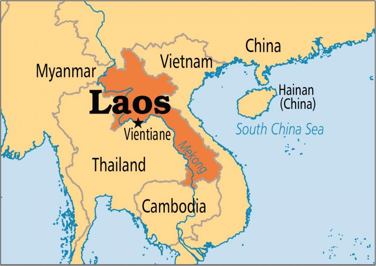 laos zemlja na svijetu mapu