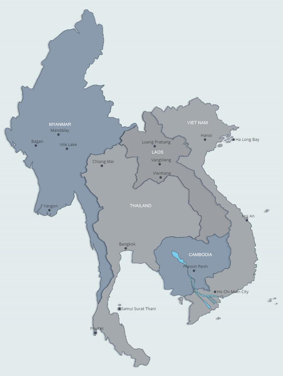 Mapa na sjeveru laos