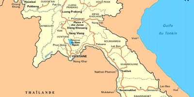 Mapa južnoj laos