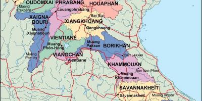 Laos politički mapu