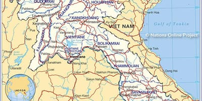 Mapa laos i okolne države