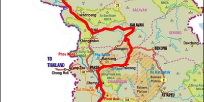 Mapa savannakhet laos